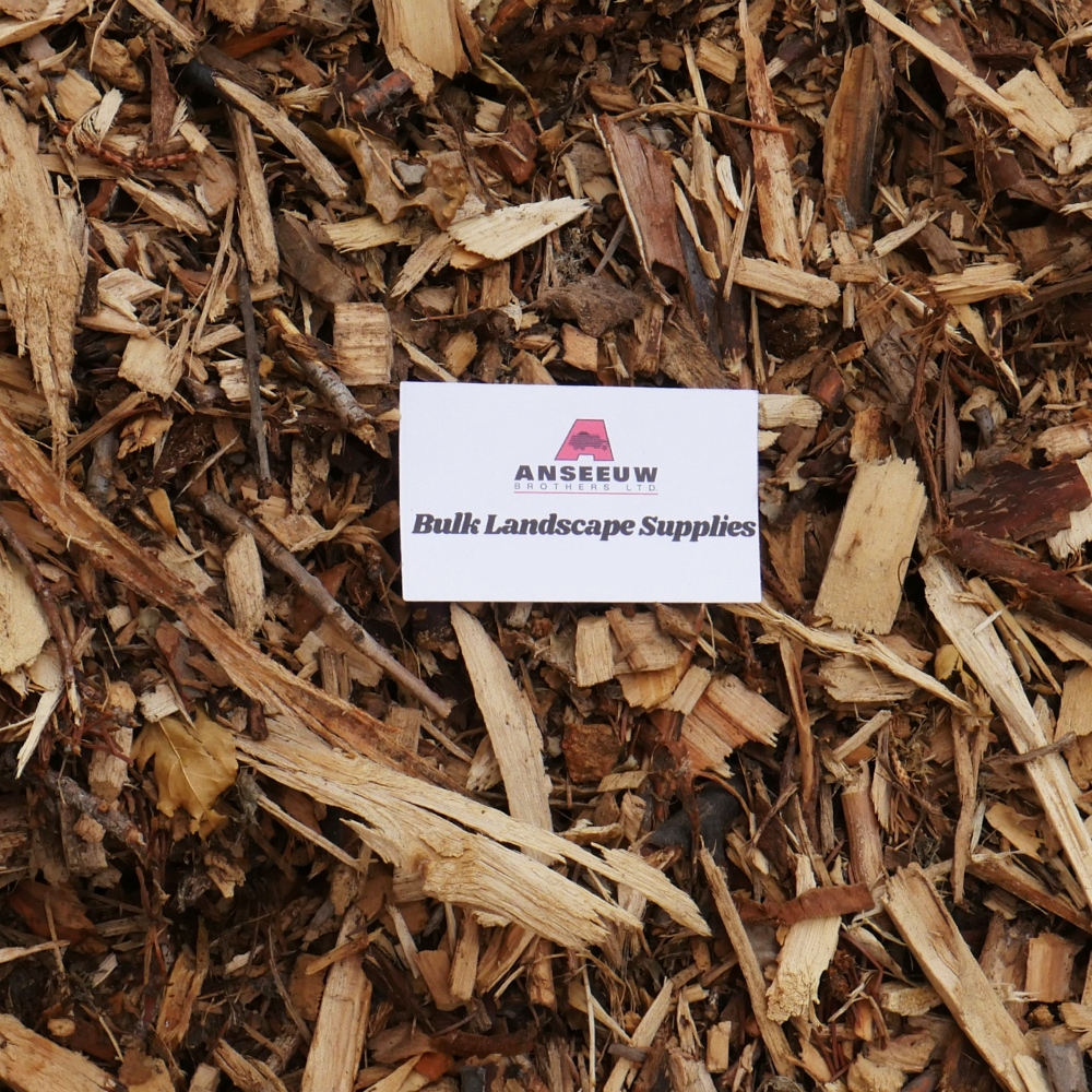Anseeuw Bros natural wood mulch available for pickup or delivery to the Winnipeg area.